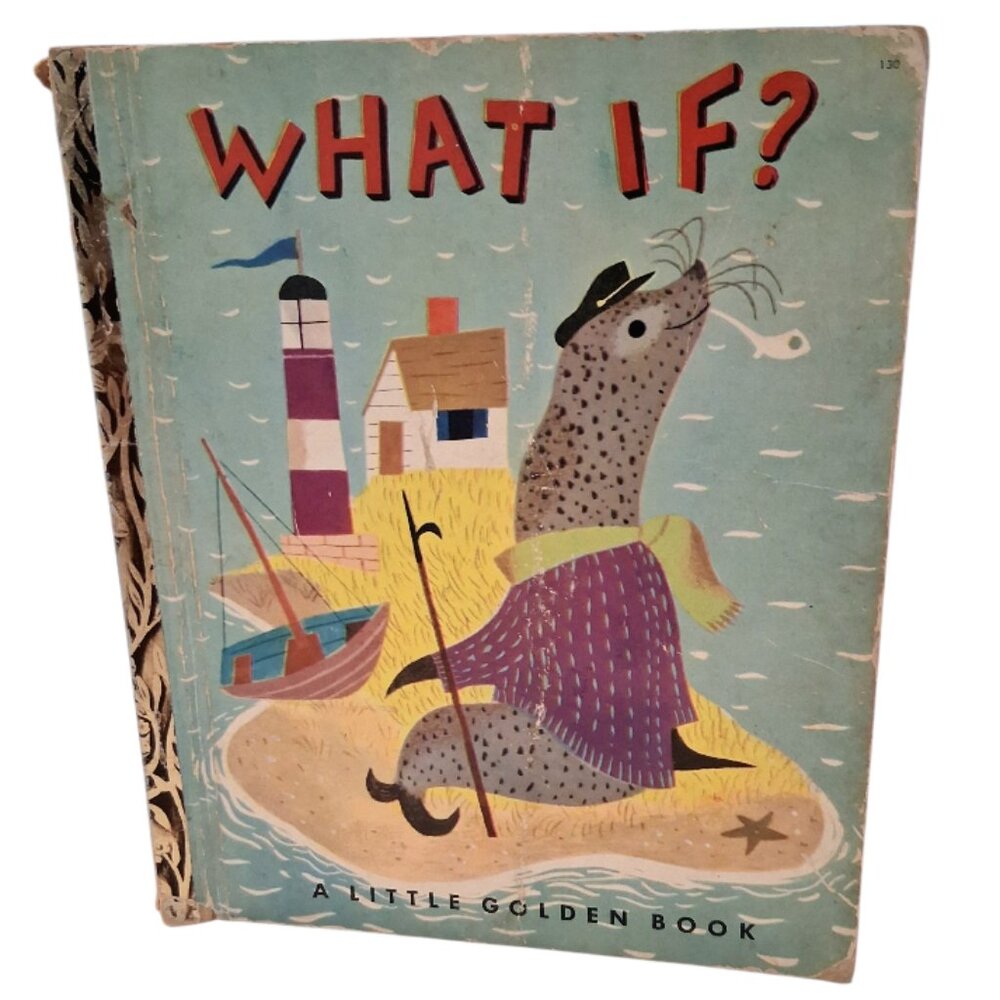 RARE 1951 “What If” First Press "A" Edition A Little Golden Book First